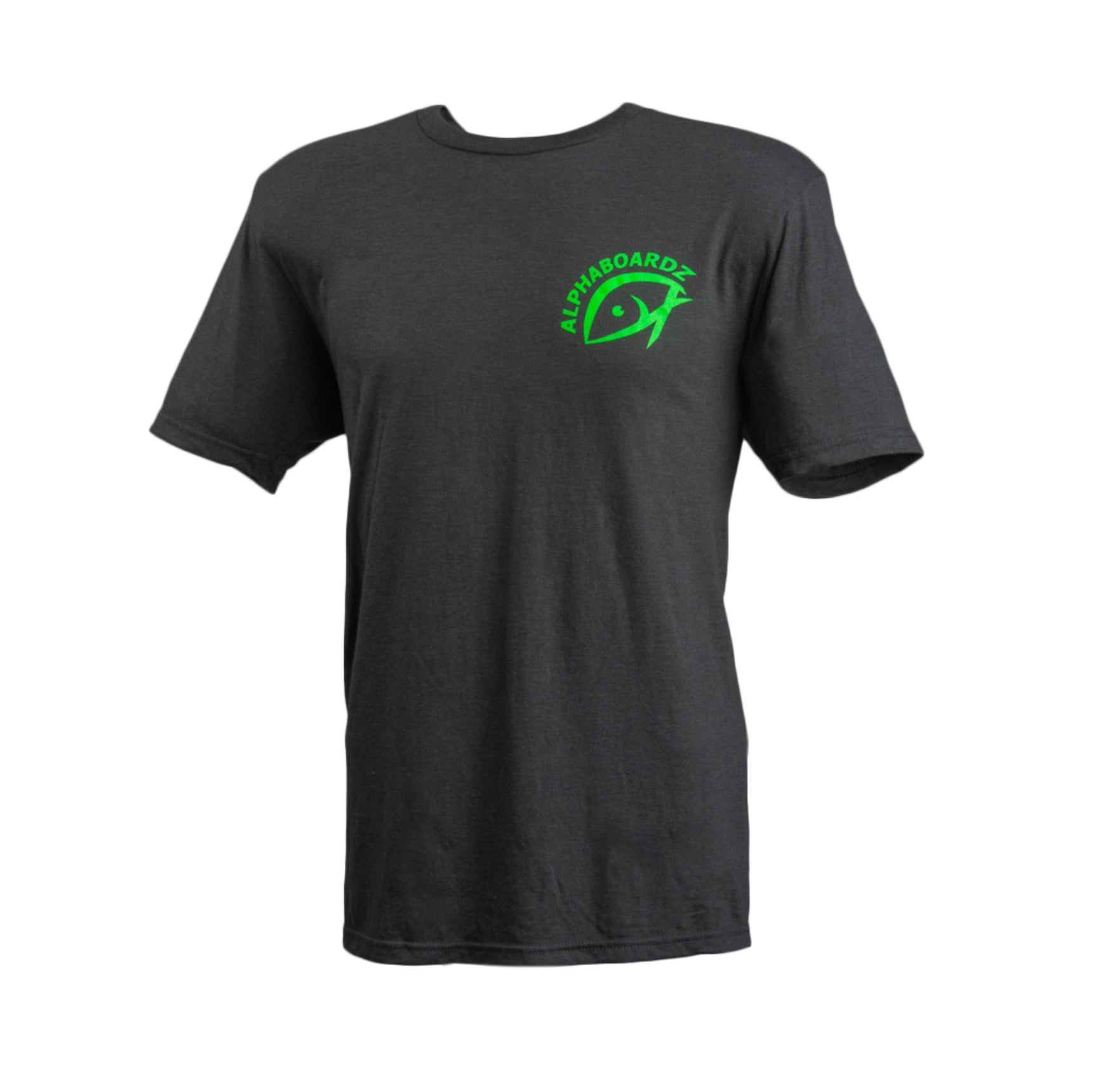 Alphaboardz green soft tee, a perfect choice among fishing shirts for men.