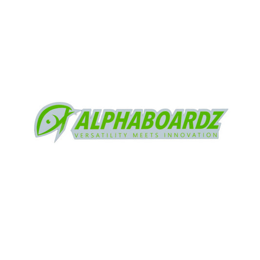 Alphaboardz 10-inch green decal.