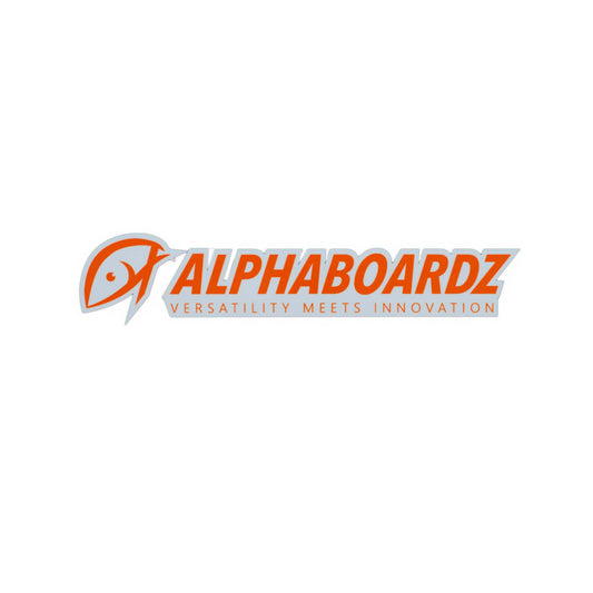 Alphaboardz 10-inch orange decal.