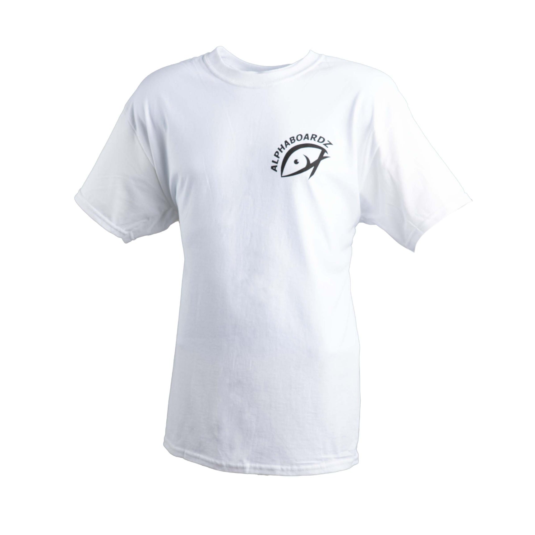 Alphaboardz heavy cotton white tee, an ideal option among fishing shirts for men.