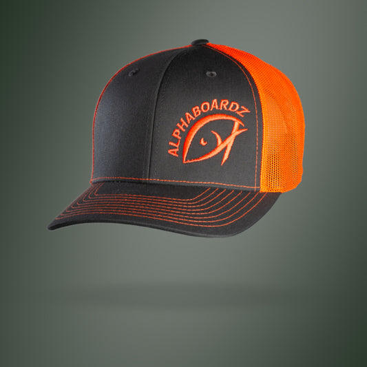 112 Charcoal/Neon Orange Cap
